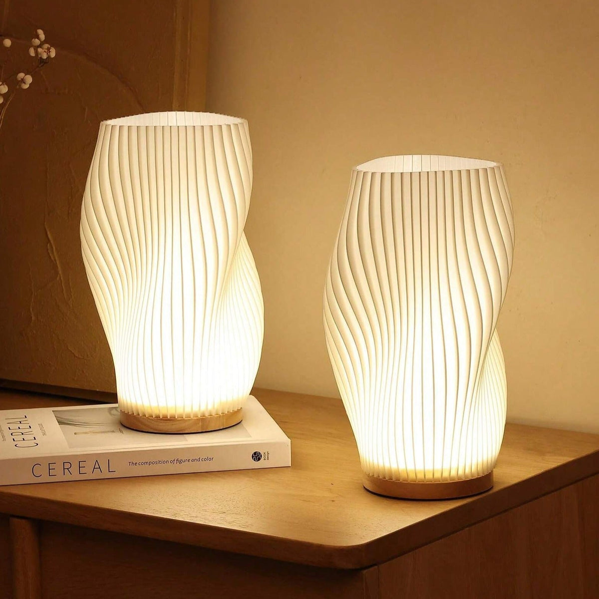 Dimmable Table Lamp with USB Charging – Stylish Desk and Bedside Lamp for Bedroom and Nightstand