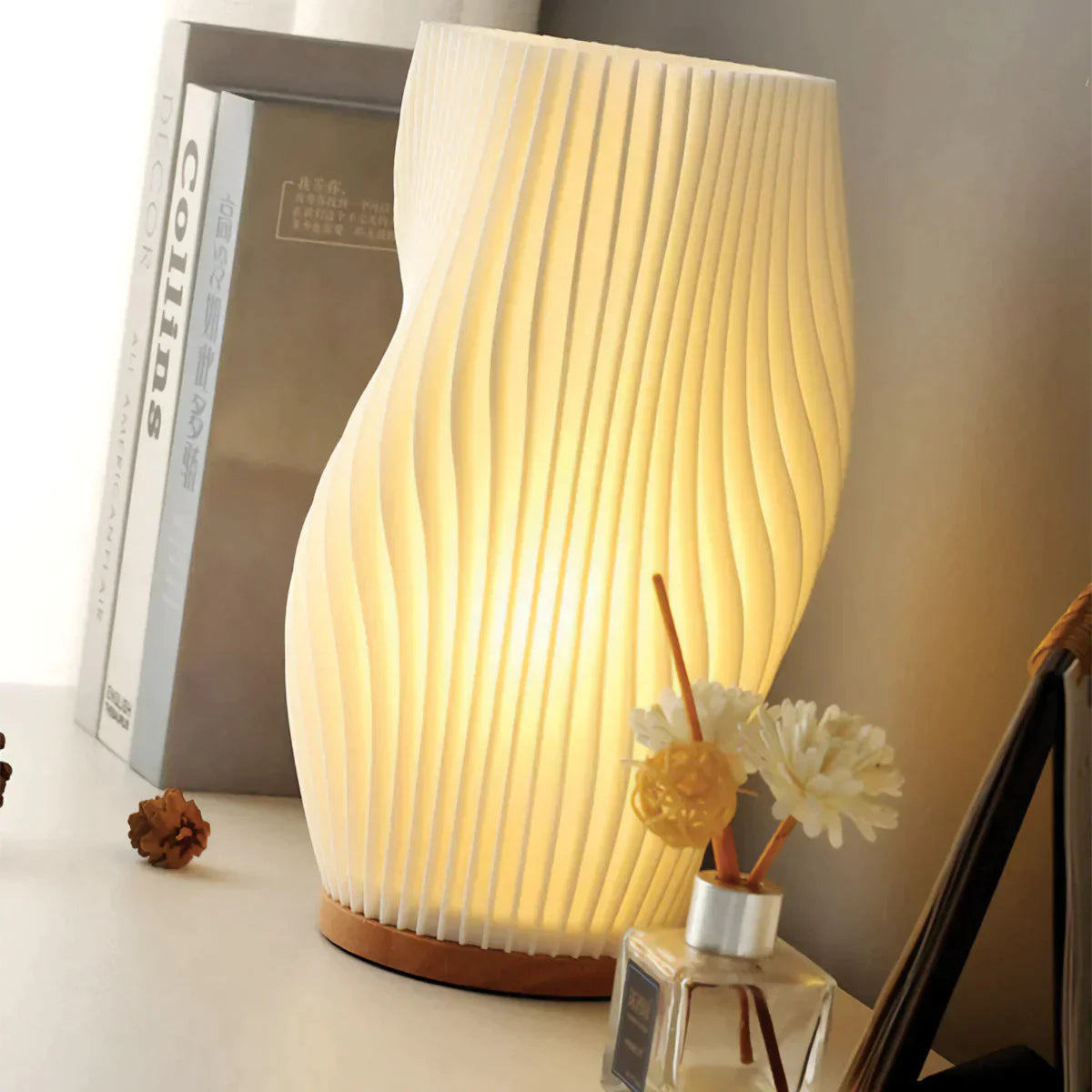 Dimmable Table Lamp with USB Charging – Stylish Desk and Bedside Lamp for Bedroom and Nightstand