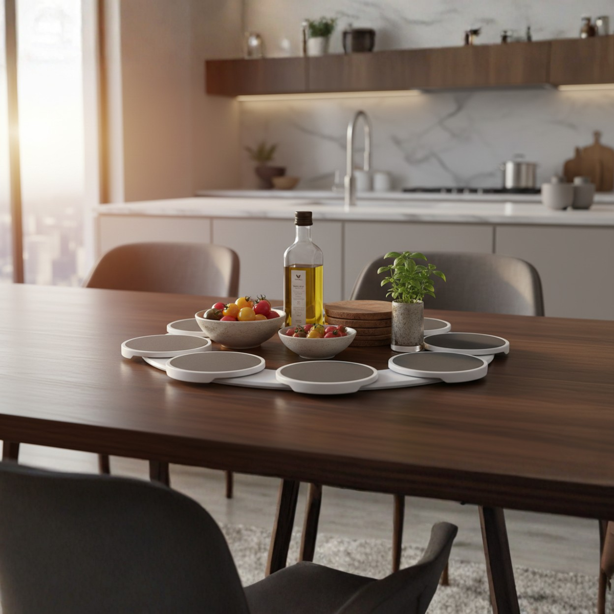Dining Essentials | Lazy Susan Serving Stand with 360° Rotation | Versatile Design for Effortless Access