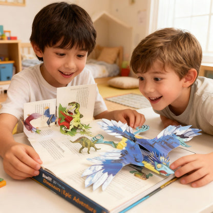 Dinosaur Adventure | 3D Pop-up Book with Sturdy Pages & Colorful Illustrations | Interactive Learning for Kids