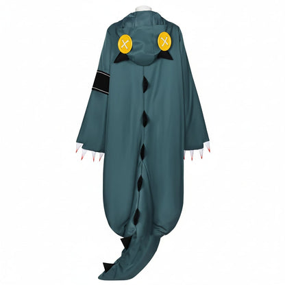 Dinosaur Costume | Adult Jumpsuit with Wig & Shoe Covers | Fun Cosplay Outfit for Halloween
