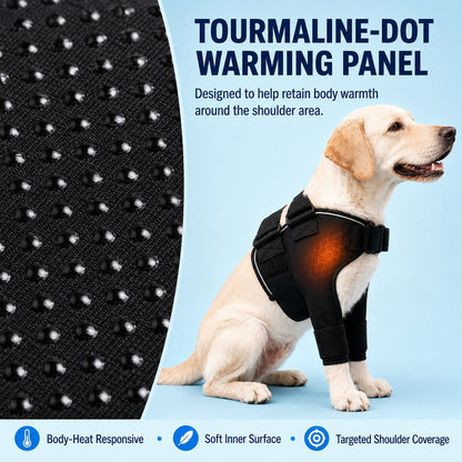 Contoured Warming Neoprene Dog Shoulder Brace (Single-Leg Sleeve)