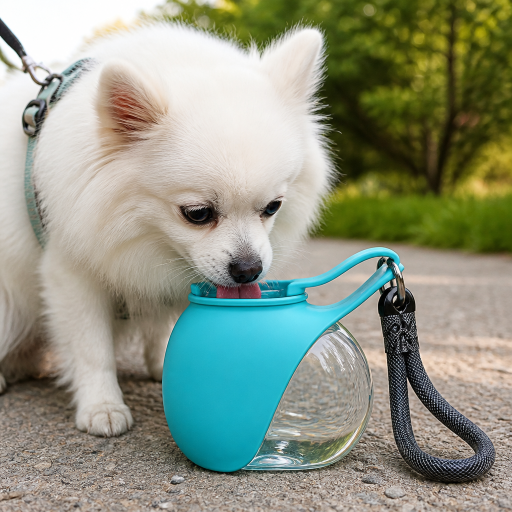 Ortekor 2-in-1 Leak-Proof Dog Water Bottle (Foldable Silicone Bowl)