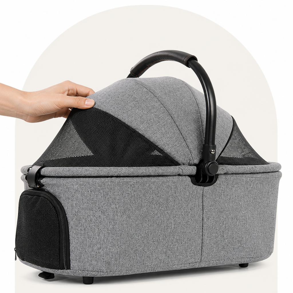 Ortekor 3-in-1 Waterproof & All-Terrain Pet Stroller (Removable Carrier)