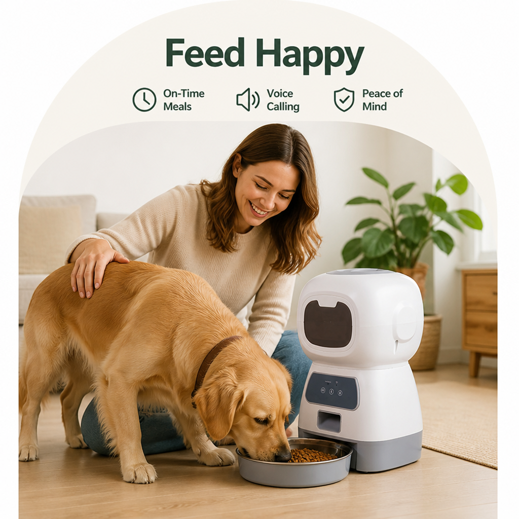 Ortekor 1 gallon Timed Voice Recorder Pet Feeder