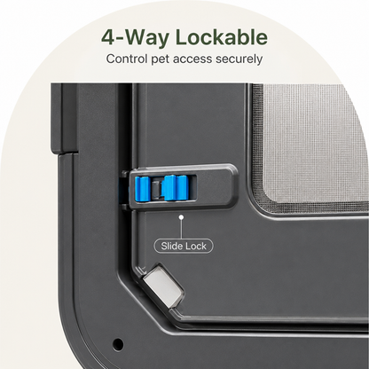 Ortekor 4-Way Lockable & Insulated ABS Pet Door
