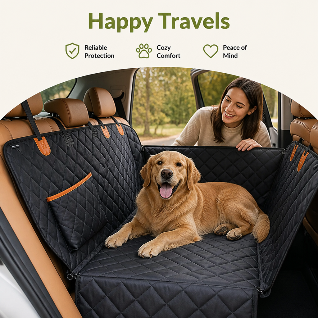 Ortekor 600D Oxford Waterproof Dog Car Seat Cover