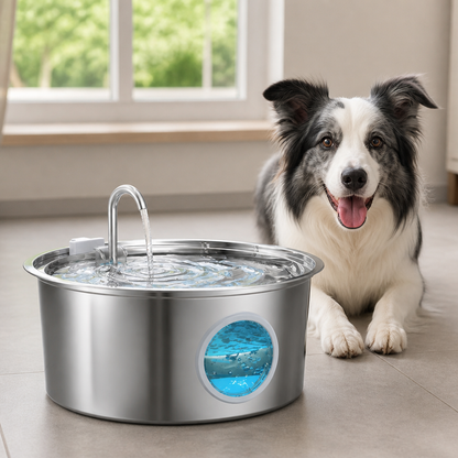 Ortekor 7L Stainless Steel & Filtered Pet Water Fountain