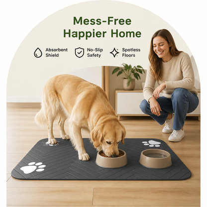 Ortekor Absorbent Quick-Dry Non-Slip Pet Feeding Mat