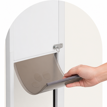 Ortekor Adjustable Height & Secure Lock Sliding Pet Door