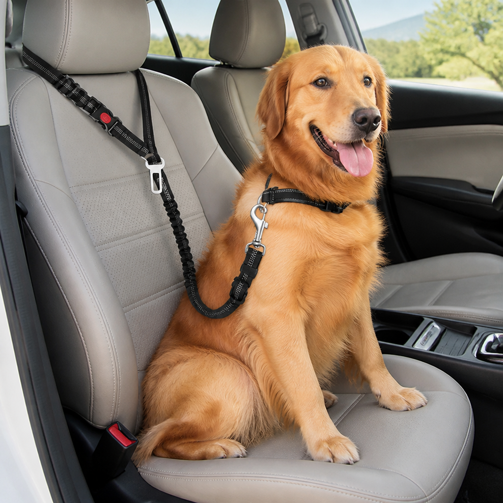 Ortekor Adjustable Reflective & Anti-Shock Harness Leash (Seat Tether)