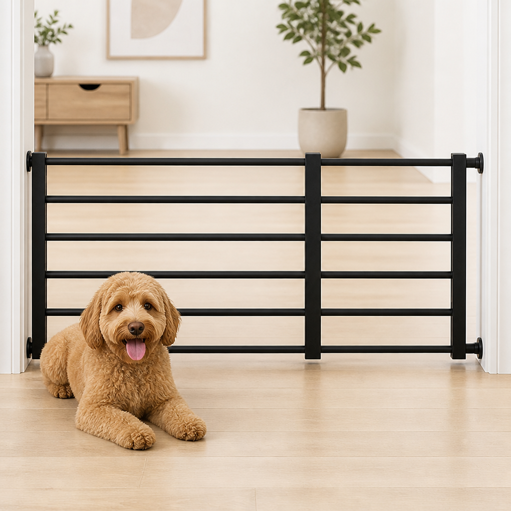 Ortekor Adjustable Width & Tool-Free Indoor Pet Gate