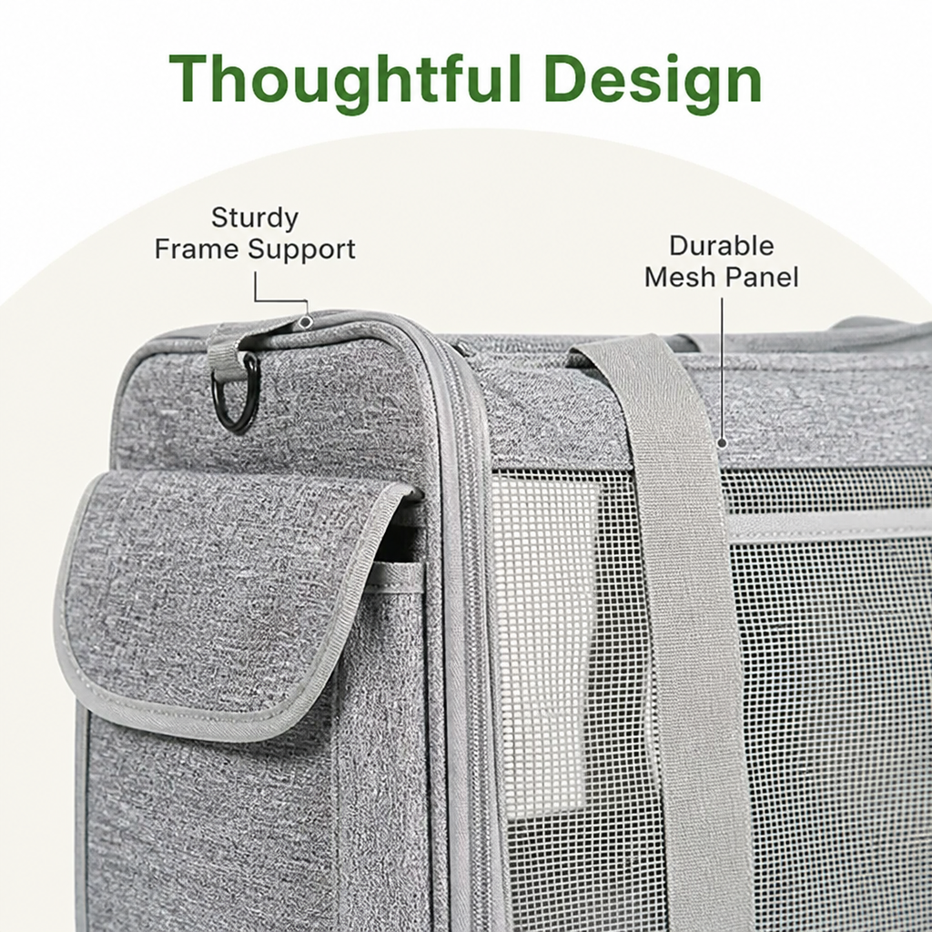 Ortekor Airline-Approved Rolling & Foldable Pet Carrier