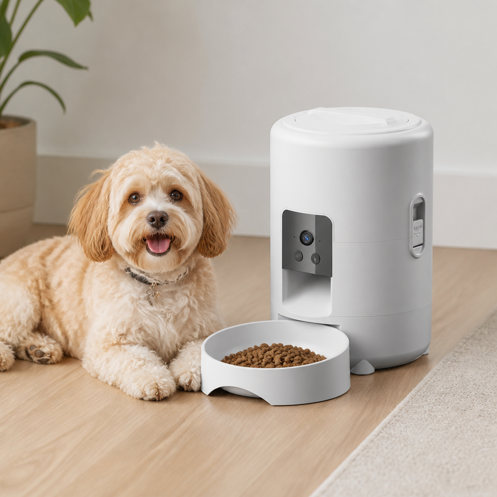 Ortekor App-Controlled & Portion-Controlled Pet Feeder (8.5-Cup Hopper)