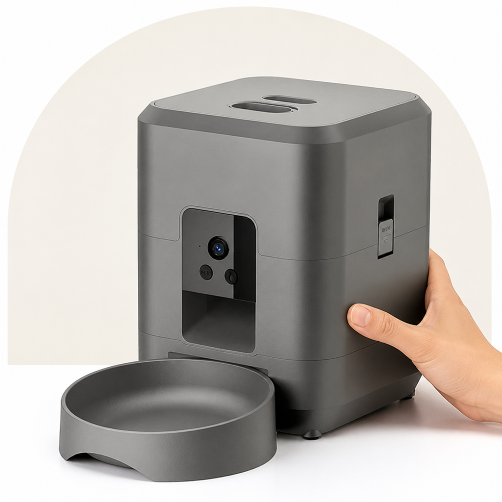 Ortekor App-Controlled Wi‑Fi Camera Automatic Pet Feeder (2L Capacity)