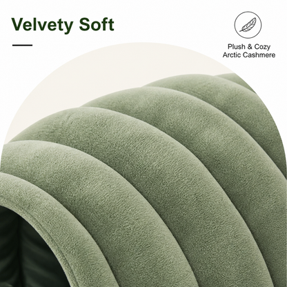 Ortekor Arctic Cashmere Half-Enclosed Cat Bed (Removable Cushion)