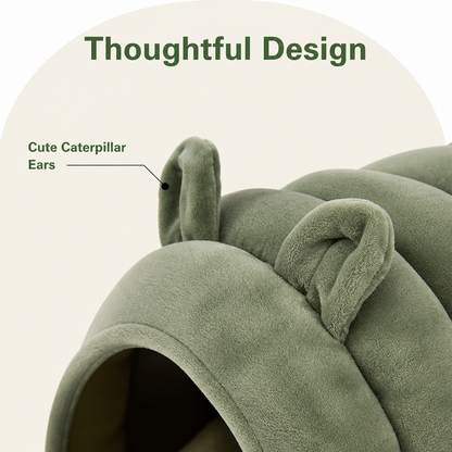 Ortekor Arctic Cashmere Half-Enclosed Cat Bed (Removable Cushion)