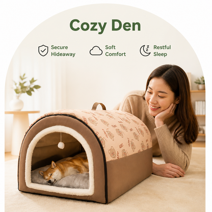 Ortekor Arctic Velvet Winter Warm Dog House (Removable Cover)