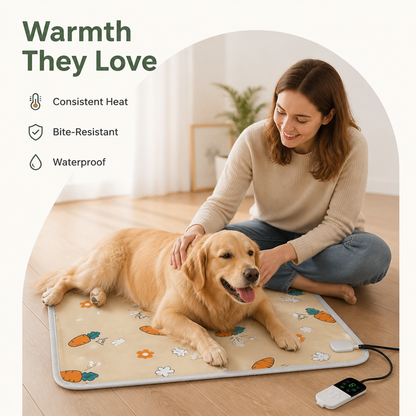 Ortekor Bite-Proof & Waterproof Thermostat-Controlled Pet Blanket