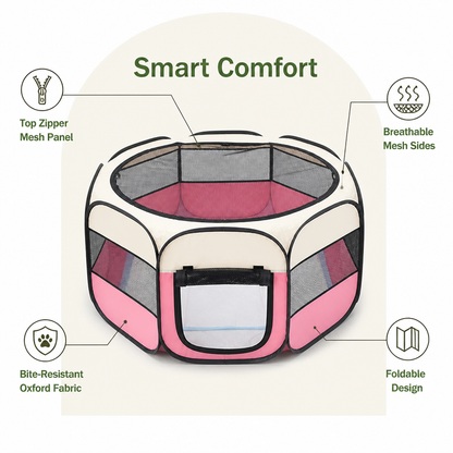 Ortekor Bite-Resistant Oxford & Mosquito-Proof Playpen Tent (Foldable)