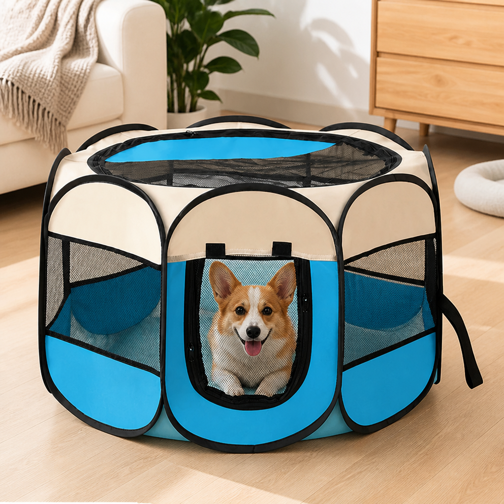 Ortekor Bite-Resistant Oxford & Mosquito-Proof Playpen Tent (Foldable)