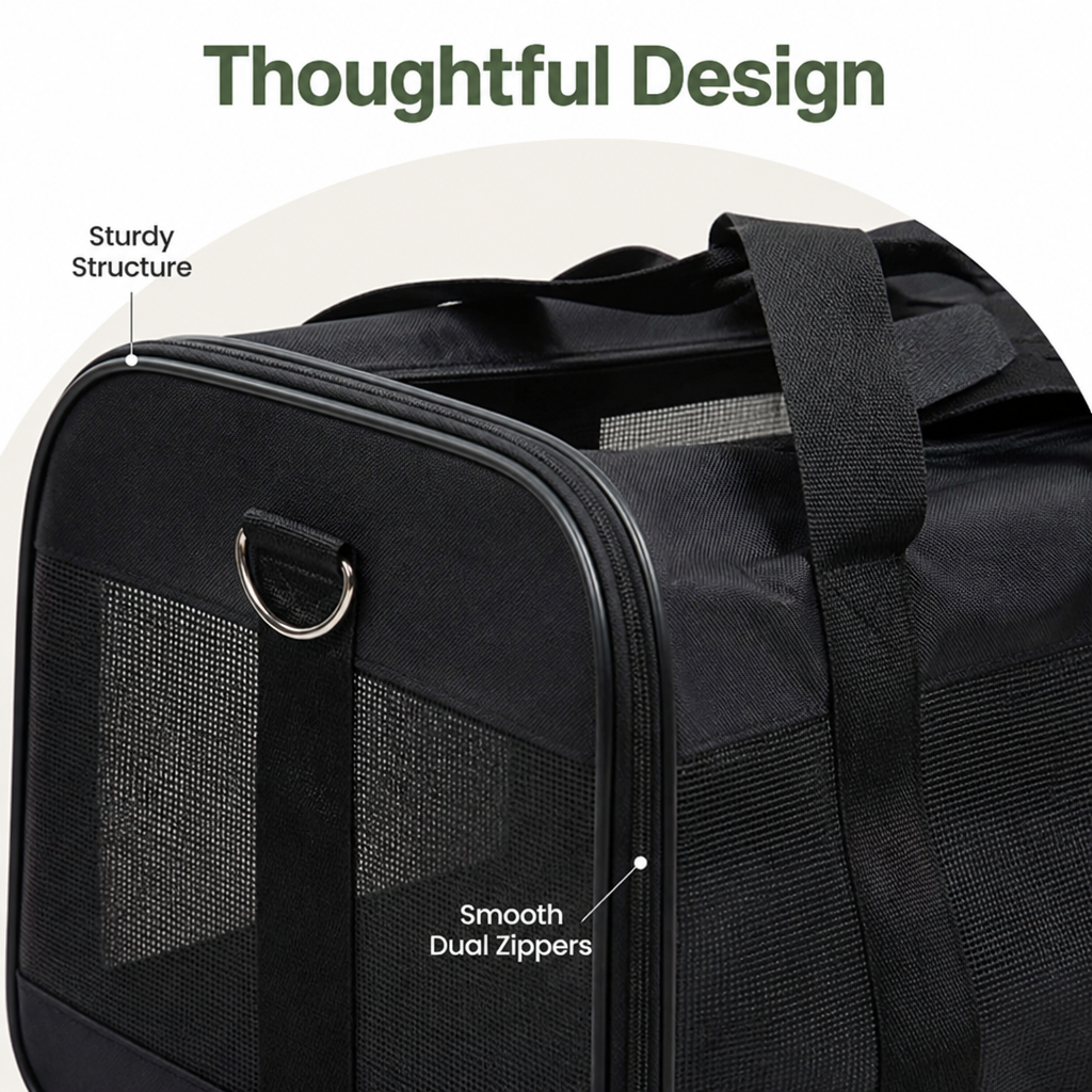 Ortekor Breathable & Foldable Pet Carrier (Airline-Approved)