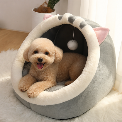 Ortekor Breathable High-Rebound & Detachable Washable Cat Cave Bed