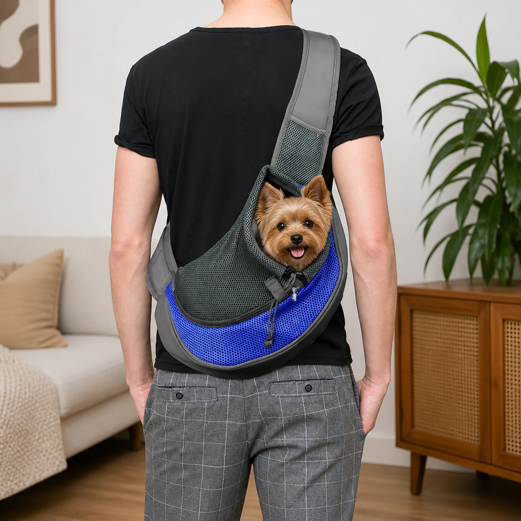 Ortekor Breathable Mesh & Adjustable Cross-Body Travel Carrier