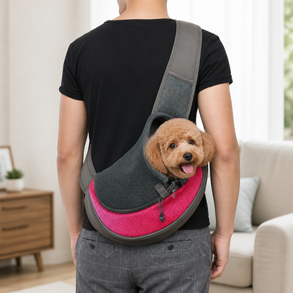 Ortekor Breathable Mesh & Adjustable Cross-Body Travel Carrier