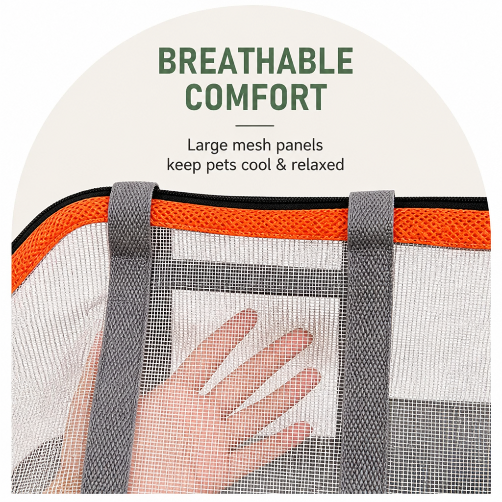 Ortekor Breathable Mesh & Adjustable Strap Travel Carrier