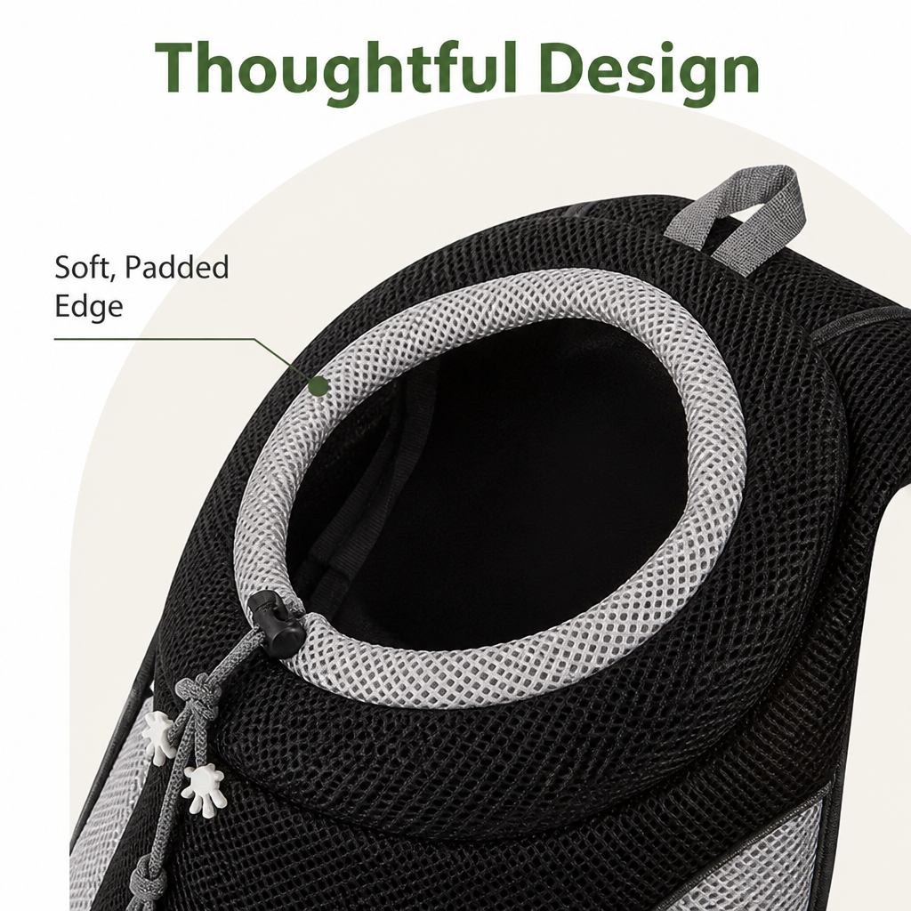 Ortekor Breathable Mesh & Ergonomic Padded Dog Carrier Backpack (Removable Base)