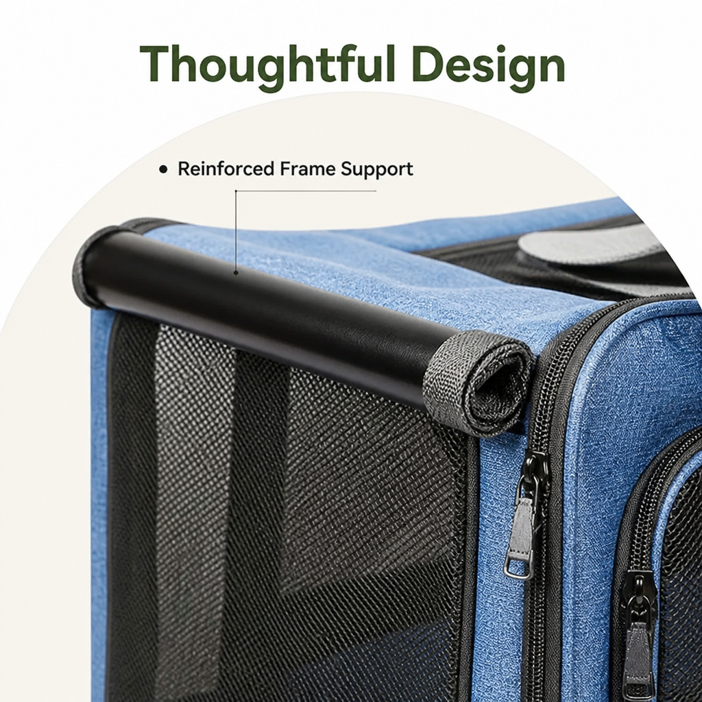 Ortekor Breathable Mesh & Foldable Airline-Approved Travel Carrier