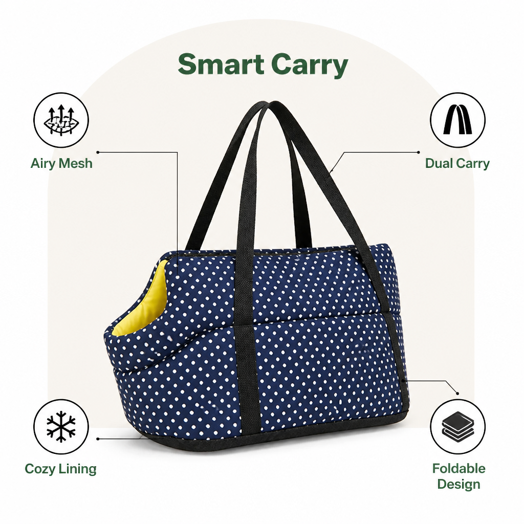 Ortekor Breathable Mesh & Insulated Pet Carrier (Foldable)