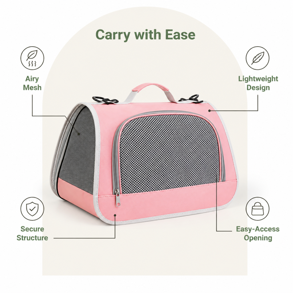 Ortekor Breathable Mesh & Lightweight Pet Carrier
