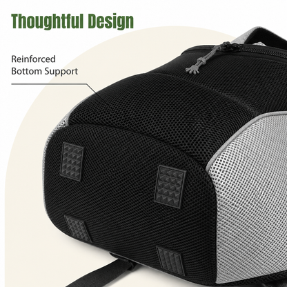 Ortekor Breathable Mesh & Padded Pet Backpack Carrier (Front/Back Convertible)