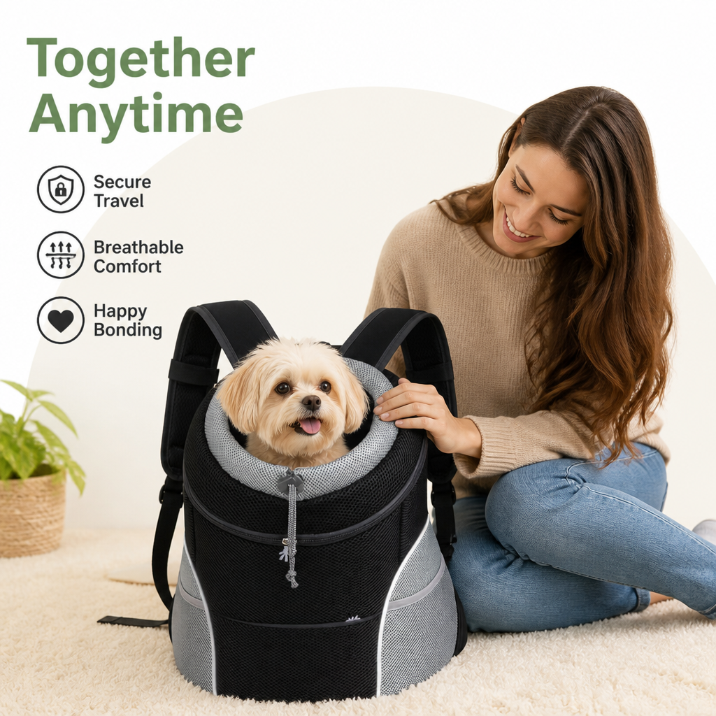 Ortekor Breathable Mesh & Security Zipper Backpack Carrier (Front-Opening)