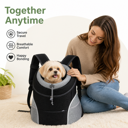 Ortekor Breathable Mesh & Security Zipper Backpack Carrier (Front-Opening)