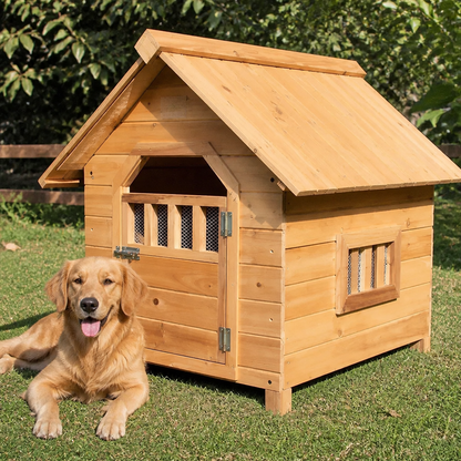 Ortekor Cedar Wood & Rainproof Pet House (Indoor/Outdoor)