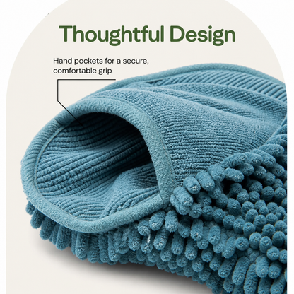 Ortekor Chenille Microfiber Quick-Drying Pet Bath Towel (Double Hand Pockets)