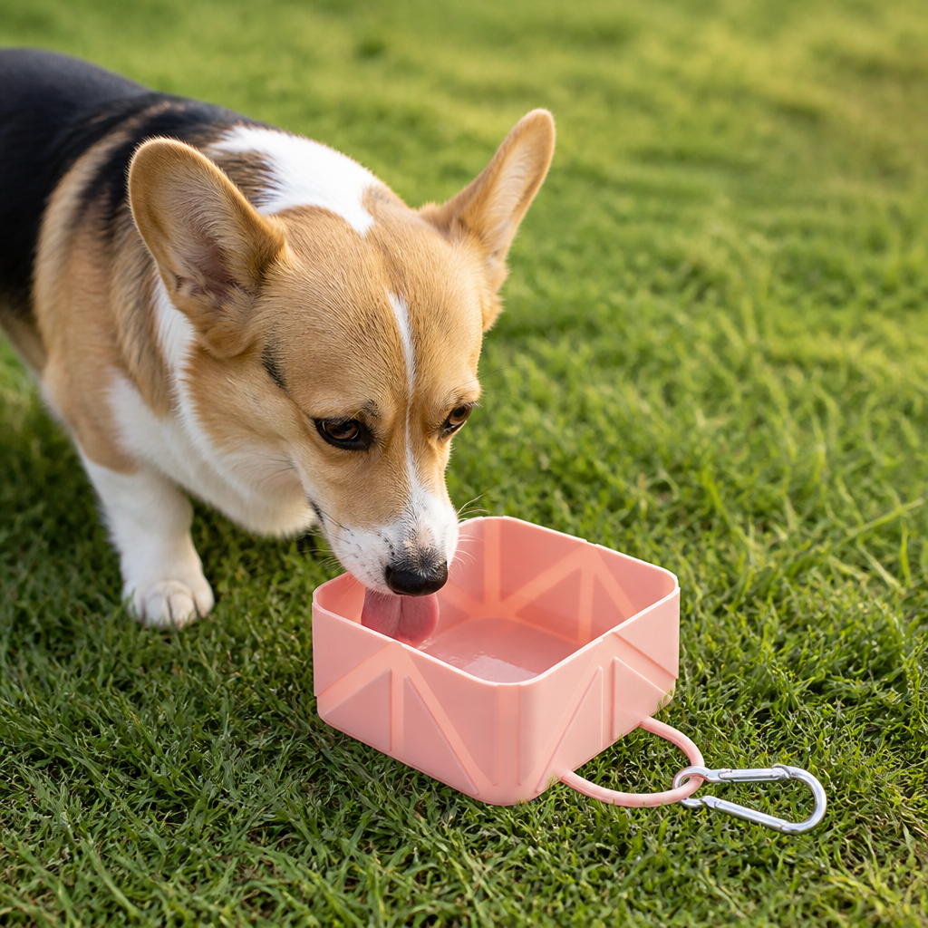 Ortekor Collapsible Silicone Pet Travel Bowl