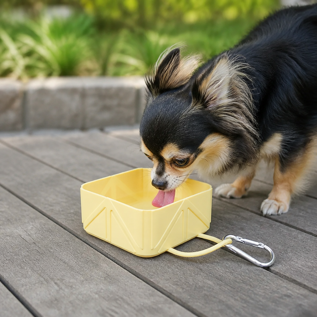 Ortekor Collapsible Silicone Pet Travel Bowl