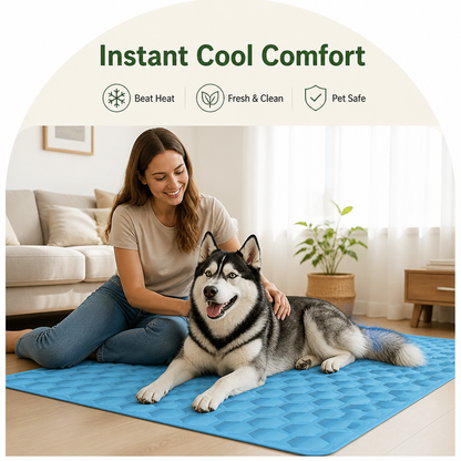 Ortekor Cooling & Breathable Ice Silk Pet Mat (Machine Washable)