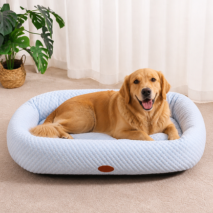 Ortekor Cooling Donut Plush Dog Bed