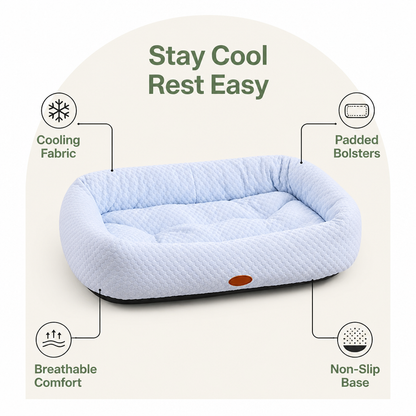 Ortekor Cooling Donut Plush Dog Bed