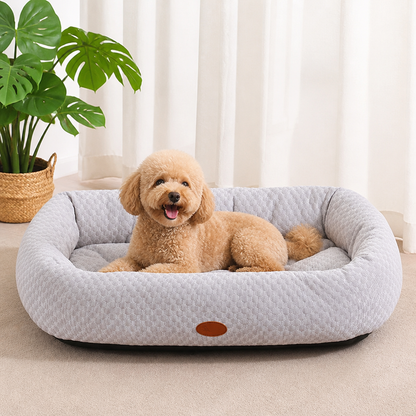 Ortekor Cooling Donut Plush Dog Bed