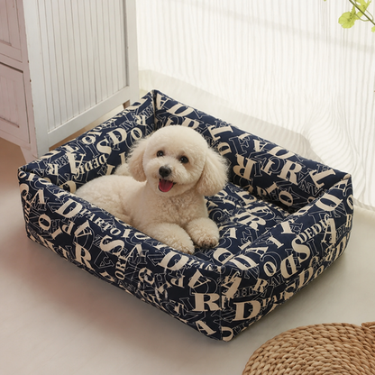 Ortekor Cotton & Linen Breathable Pet Nest (Removable Cover)