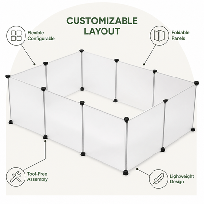 Ortekor DIY Modular & Foldable Small Pet Playpen