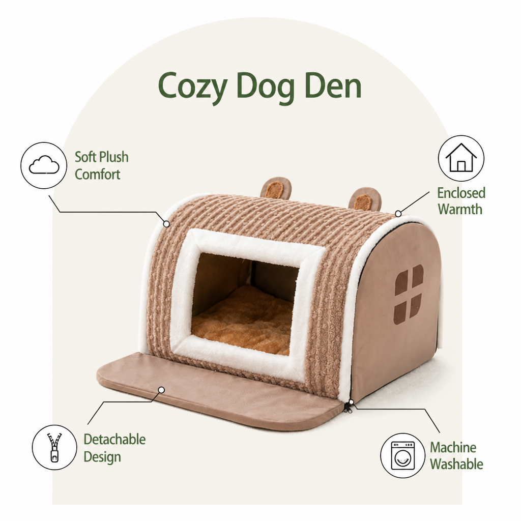 Ortekor Detachable Washable Coral Velvet & PP Cotton Kennel Mat