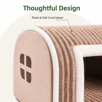Ortekor Detachable Washable Coral Velvet & PP Cotton Kennel Mat