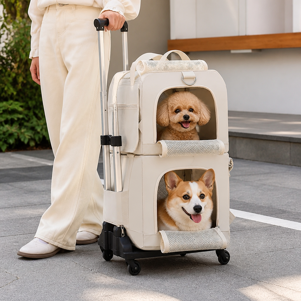 Ortekor Double-Decker Convertible Wheeled Travel Carrier